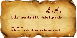 Löwentritt Adelgunda névjegykártya
